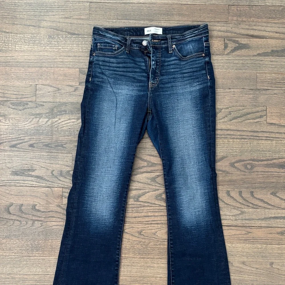 BKE Women's Dark Wash Blue Bootcut Jeans